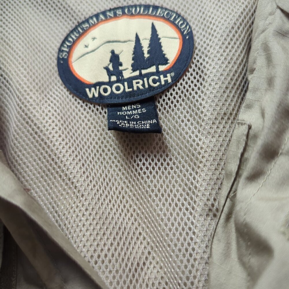 WOOLRICH Size L Men's Hunting Shooting Shirt Insulated Pads  Khaki Sportsman - Picture 13 of 13